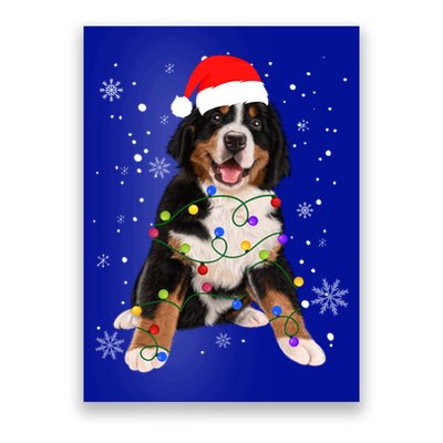 Bernese Mountain Dog Lights Christmas Matching Family Funny Gift Poster