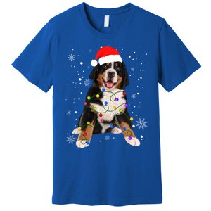 Bernese Mountain Dog Lights Christmas Matching Family Funny Gift Premium T-Shirt