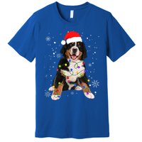 Bernese Mountain Dog Lights Christmas Matching Family Funny Gift Premium T-Shirt