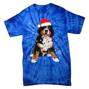 Bernese Mountain Dog Lights Christmas Matching Family Funny Gift Tie-Dye T-Shirt