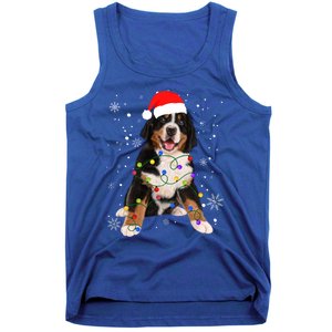 Bernese Mountain Dog Lights Christmas Matching Family Funny Gift Tank Top