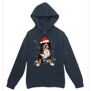 Bernese Mountain Dog Lights Christmas Matching Family Funny Gift Urban Pullover Hoodie