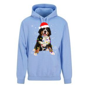 Bernese Mountain Dog Lights Christmas Matching Family Funny Gift Unisex Surf Hoodie