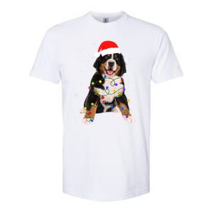 Bernese Mountain Dog Lights Christmas Matching Family Funny Gift Softstyle CVC T-Shirt