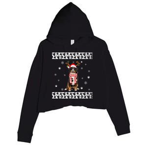 Bernese Mountain Dog Christmas Lover Gifts Crop Fleece Hoodie