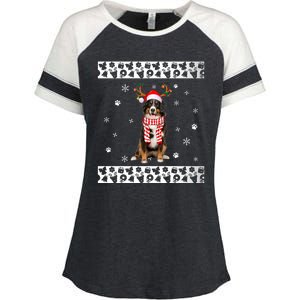 Bernese Mountain Dog Christmas Lover Gifts Enza Ladies Jersey Colorblock Tee