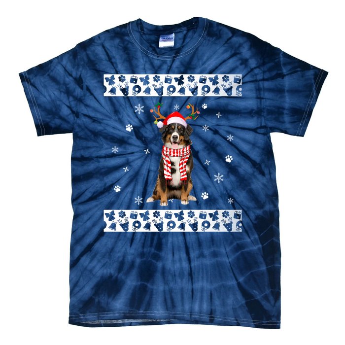 Bernese Mountain Dog Christmas Lover Gifts Tie-Dye T-Shirt