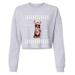 Bernese Mountain Dog Christmas Lover Gifts Cropped Pullover Crew