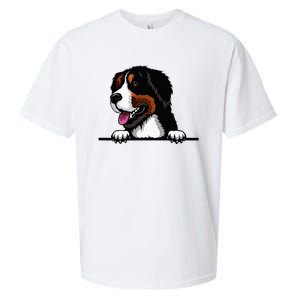 Bernese Mountain Dog Breed Popping Up Fun Dog Owner Sueded Cloud Jersey T-Shirt