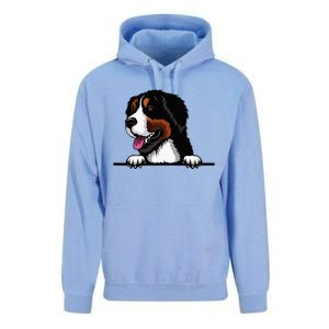 Bernese Mountain Dog Breed Popping Up Fun Dog Owner Unisex Surf Hoodie