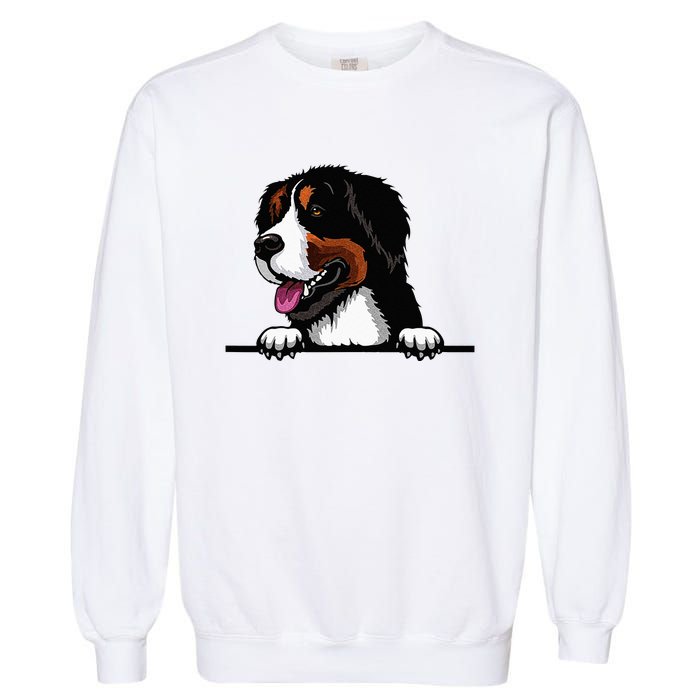 Bernese Mountain Dog Breed Popping Up Fun Dog Owner Garment-Dyed Sweatshirt