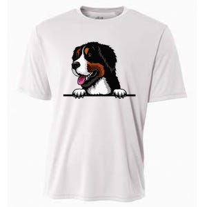 Bernese Mountain Dog Breed Popping Up Fun Dog Owner Cooling Performance Crew T-Shirt