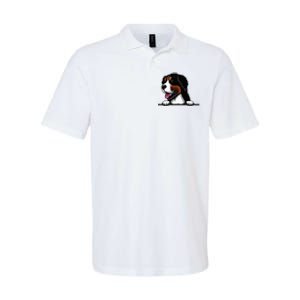 Bernese Mountain Dog Breed Popping Up Fun Dog Owner Softstyle Adult Sport Polo