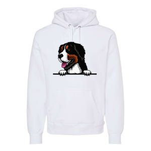 Bernese Mountain Dog Breed Popping Up Fun Dog Owner Premium Hoodie