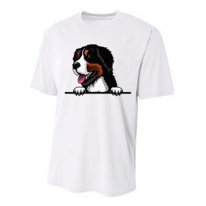 Bernese Mountain Dog Breed Popping Up Fun Dog Owner Performance Sprint T-Shirt