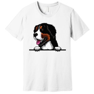 Bernese Mountain Dog Breed Popping Up Fun Dog Owner Premium T-Shirt