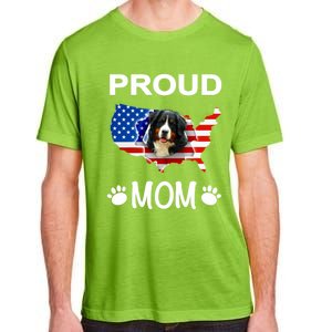 Bernese Mountain Dog Bernese Mountain Proud Patriot Mom Cute Gift Adult ChromaSoft Performance T-Shirt