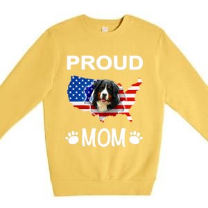 Bernese Mountain Dog Bernese Mountain Proud Patriot Mom Cute Gift Premium Crewneck Sweatshirt