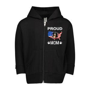 Bernese Mountain Dog Bernese Mountain Proud Patriot Mom Cute Gift Toddler Zip Fleece Hoodie