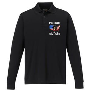 Bernese Mountain Dog Bernese Mountain Proud Patriot Mom Cute Gift Performance Long Sleeve Polo