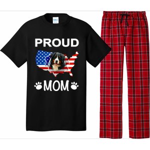 Bernese Mountain Dog Bernese Mountain Proud Patriot Mom Cute Gift Pajama Set