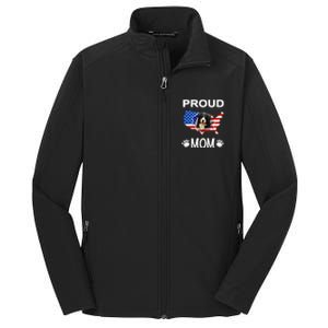 Bernese Mountain Dog Bernese Mountain Proud Patriot Mom Cute Gift Core Soft Shell Jacket