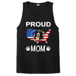 Bernese Mountain Dog Bernese Mountain Proud Patriot Mom Cute Gift PosiCharge Competitor Tank