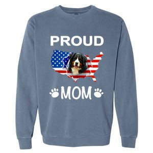 Bernese Mountain Dog Bernese Mountain Proud Patriot Mom Cute Gift Garment-Dyed Sweatshirt