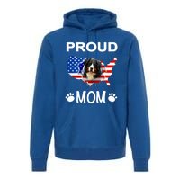 Bernese Mountain Dog Bernese Mountain Proud Patriot Mom Cute Gift Premium Hoodie