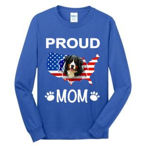 Bernese Mountain Dog Bernese Mountain Proud Patriot Mom Cute Gift Tall Long Sleeve T-Shirt