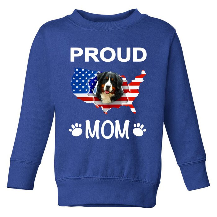 Bernese Mountain Dog Bernese Mountain Proud Patriot Mom Cute Gift Toddler Sweatshirt