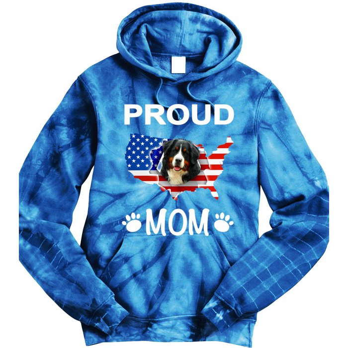 Bernese Mountain Dog Bernese Mountain Proud Patriot Mom Cute Gift Tie Dye Hoodie