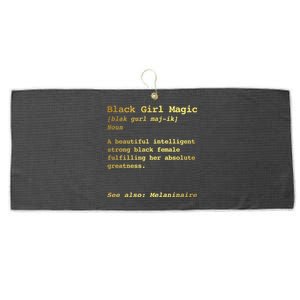 Black Magic Definition Gift Melanin Black Queen Top Large Microfiber Waffle Golf Towel