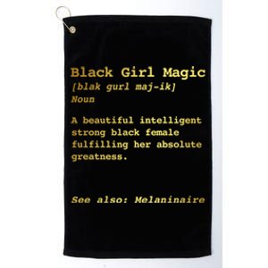 Black Magic Definition Gift Melanin Black Queen Top Platinum Collection Golf Towel