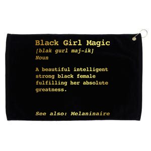 Black Magic Definition Gift Melanin Black Queen Top Grommeted Golf Towel