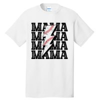 Baseball Mama Distressed Lightning Bolt Mom Tall T-Shirt