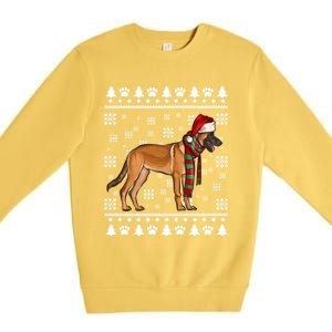 Belgian Malinoi Dog Santa Hat Xmas Ugly Christmas Cool Gift Premium Crewneck Sweatshirt