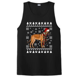 Belgian Malinoi Dog Santa Hat Xmas Ugly Christmas Cool Gift PosiCharge Competitor Tank