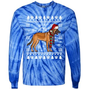 Belgian Malinoi Dog Santa Hat Xmas Ugly Christmas Cool Gift Tie-Dye Long Sleeve Shirt