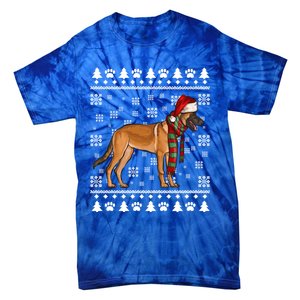 Belgian Malinoi Dog Santa Hat Xmas Ugly Christmas Cool Gift Tie-Dye T-Shirt