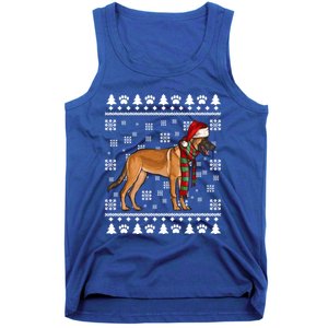 Belgian Malinoi Dog Santa Hat Xmas Ugly Christmas Cool Gift Tank Top