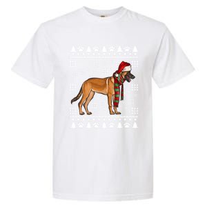 Belgian Malinoi Dog Santa Hat Xmas Ugly Christmas Cool Gift Garment-Dyed Heavyweight T-Shirt