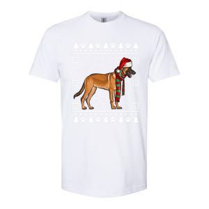 Belgian Malinoi Dog Santa Hat Xmas Ugly Christmas Cool Gift Softstyle CVC T-Shirt