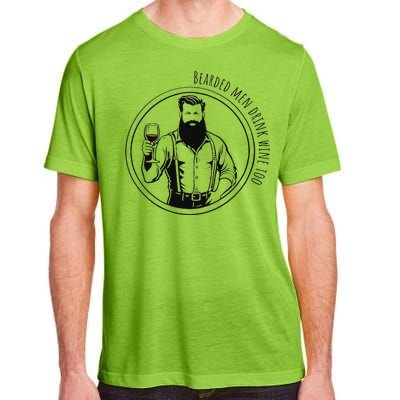 Bearded Me.N Drink Wine Too Adult ChromaSoft Performance T-Shirt