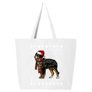 Bernese Mountain Dog Santa Hat Xmas Ugly Christmas Gift 25L Jumbo Tote