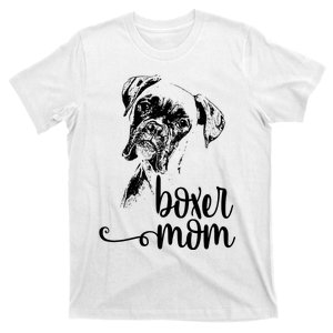 Boxer Mom Dog Face Dog Lovers Boxer Mom T-Shirt