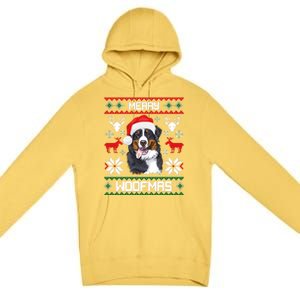 Bernese Mountain Dog Gift For Merry Christmas Woofmas Berner Premium Pullover Hoodie