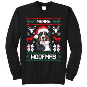 Bernese Mountain Dog Gift For Merry Christmas Woofmas Berner Sweatshirt