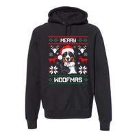 Bernese Mountain Dog Gift For Merry Christmas Woofmas Berner Premium Hoodie