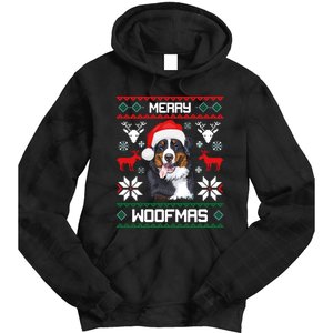 Bernese Mountain Dog Gift For Merry Christmas Woofmas Berner Tie Dye Hoodie